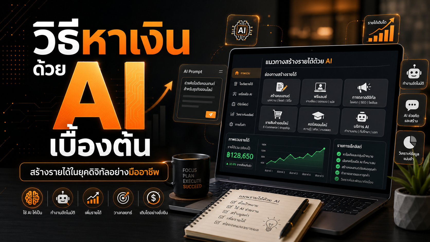 วิธีหาเงินด้วย AI เบื้องต้น: สร้างรายได้ในยุคดิจิทัลอย่างมืออาชีพ